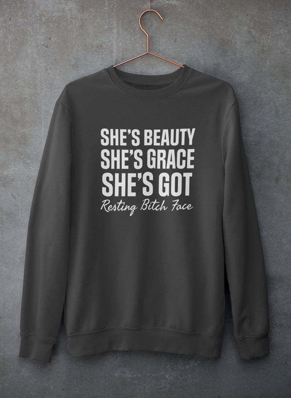She's Beauty She's Grace Sweat Shirt-1